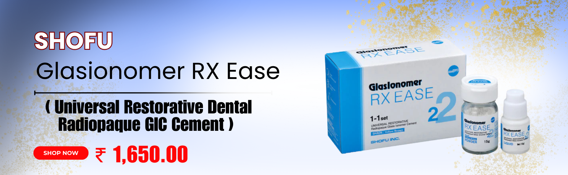Shofu Glassioner RX Ease Glass Ionomer Cement for Tooth Restoration