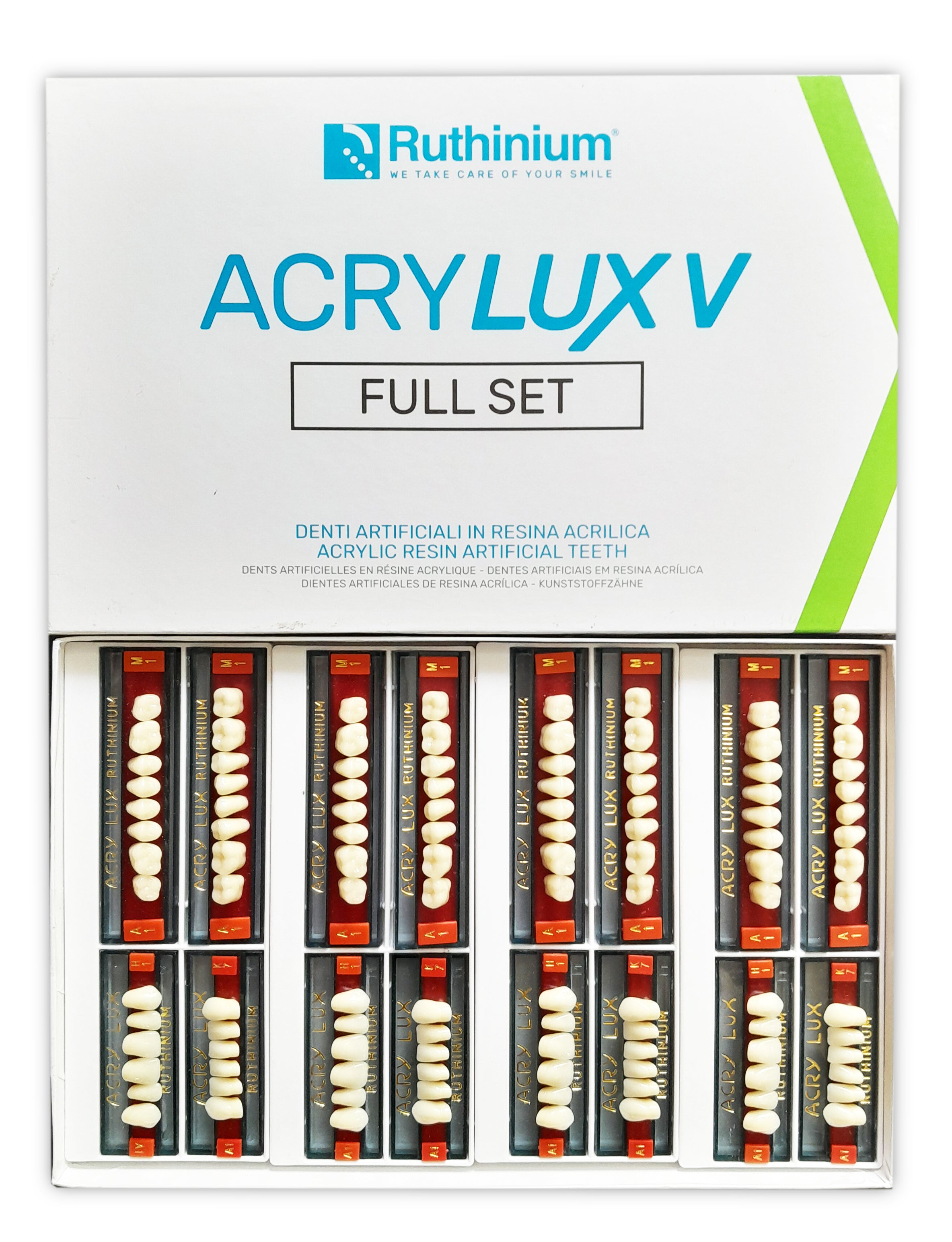 Ruthinium AcryLux Acrylic Dental Teeth Set A2