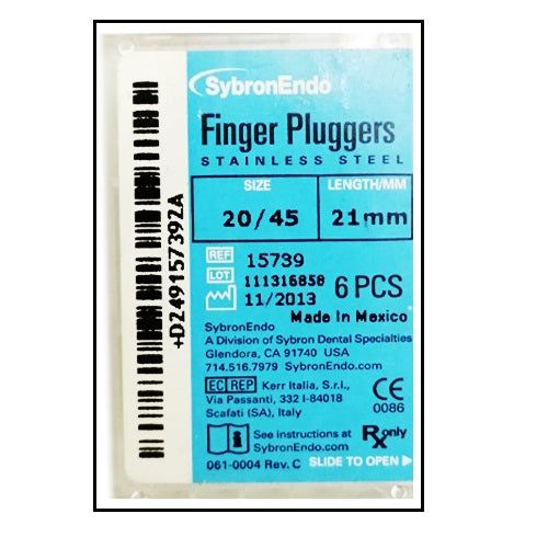 SybronEndo Finger Plugger 21mm / Endodontic Dental Hand Files Dental Prod
