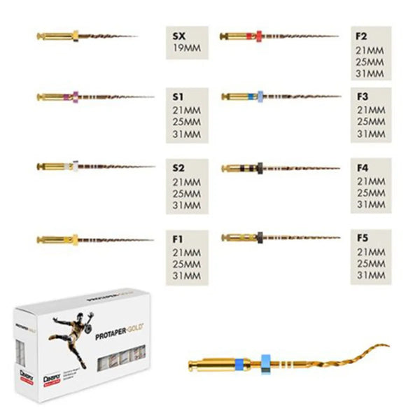 Lima Rotatória ProTaper Gold 25mm SX-F3 - Dentsply Lima Rotatória ProTaper Gold 25mm SX-F3 - Dentsply