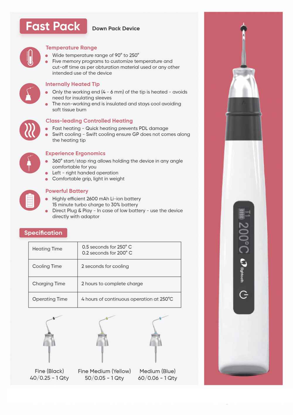 Eighteeth Fast Pack 3D Obturation System / Dental Equipment