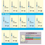 Mani Diamond Burs -Taper Flat End/ TF Series (Pack of 5)