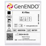 Coltene GenEndo Hand K-Files 25mm | Stainless Steel Endodontic Root Canal Files