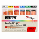 Diadent Gutta Percha Points 6% Taper – Endodontic Measuring & Root Canal Filling Dental Points