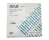 AVUE AvueDam 6x6 Natural Rubber Sheets for Isolation
