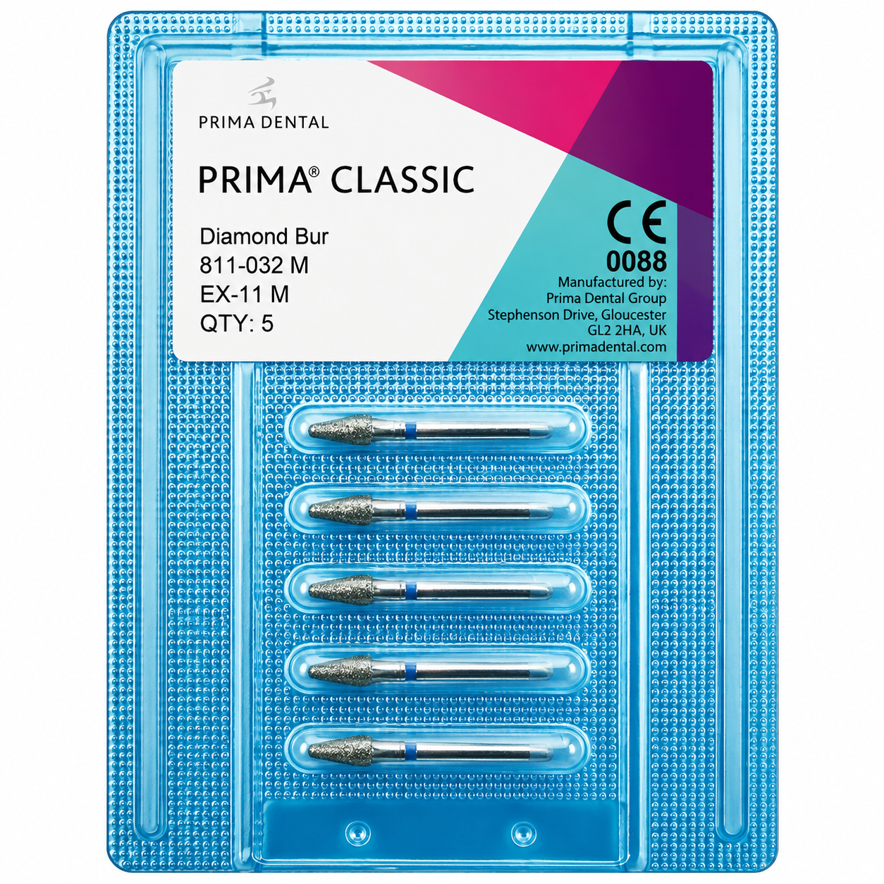 Prima Dental Barrel Air Rotor Diamond Burs (Pack of 5)