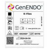 Coltene GenEndo Hand K-Files 21mm  Endodontic Files | Stainless Steel Root Canal Files