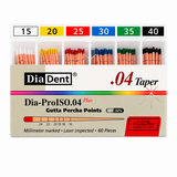 Diadent Gutta Percha Points 4% Taper – Endodontic Measuring & Root Canal Filling Dental Points