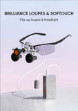 Orikam Brilliance Flip-Up Loupes With Softouch Surgical Headlight
