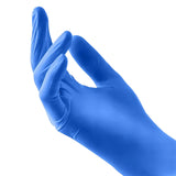 Blue glove on a white background