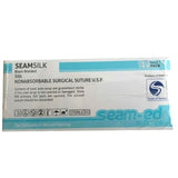 Seamsilk Black Braided Silk Non-Absorbable Surgical Sutures #3-0 (NS-5070)