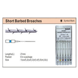 Mani Short Barbed Broaches 21mm (Pack of 6) Dental Root Canal Endodontic Files