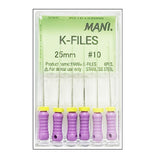 Mani K Files 25mm (Pack of 6) / Hand K-file / Dental Root Canal Endodontic Files