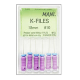 Mani Hand K Files 18mm -( Pack of 6 ) Dental Root Canal Endodontic Files