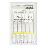 Mani Niti Flare File 21mm -(Pack of 6 Files) Dental Root Canal Endodontic Files
