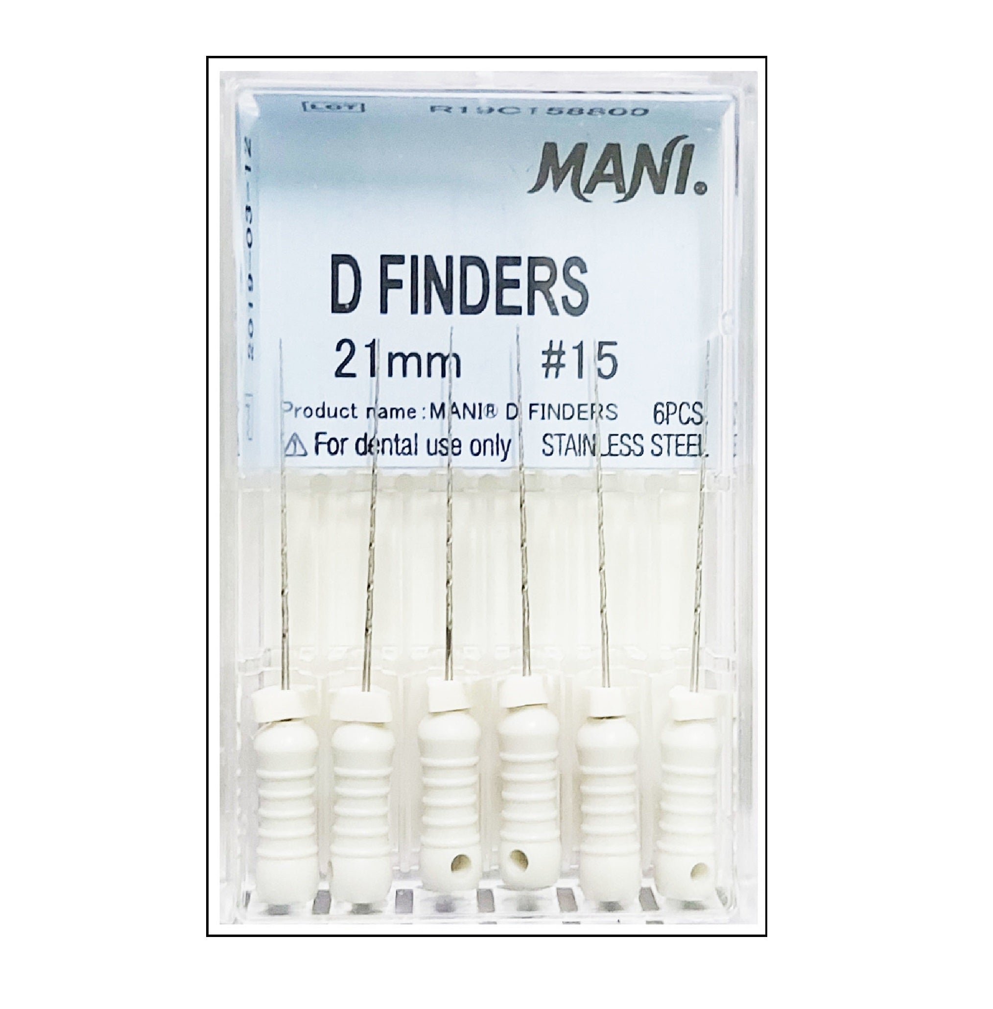 Mani D Finders 21mm (Pack of 6) Dental Root Canal Hand Files