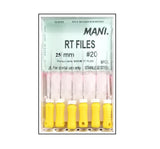 Mani RT Files 25mm (Pack of 6) Dental Root Canal Endodontic Hand Files