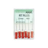 Mani RT Files 21mm (Pack of 6) Dental Root Canal Endodontic Files