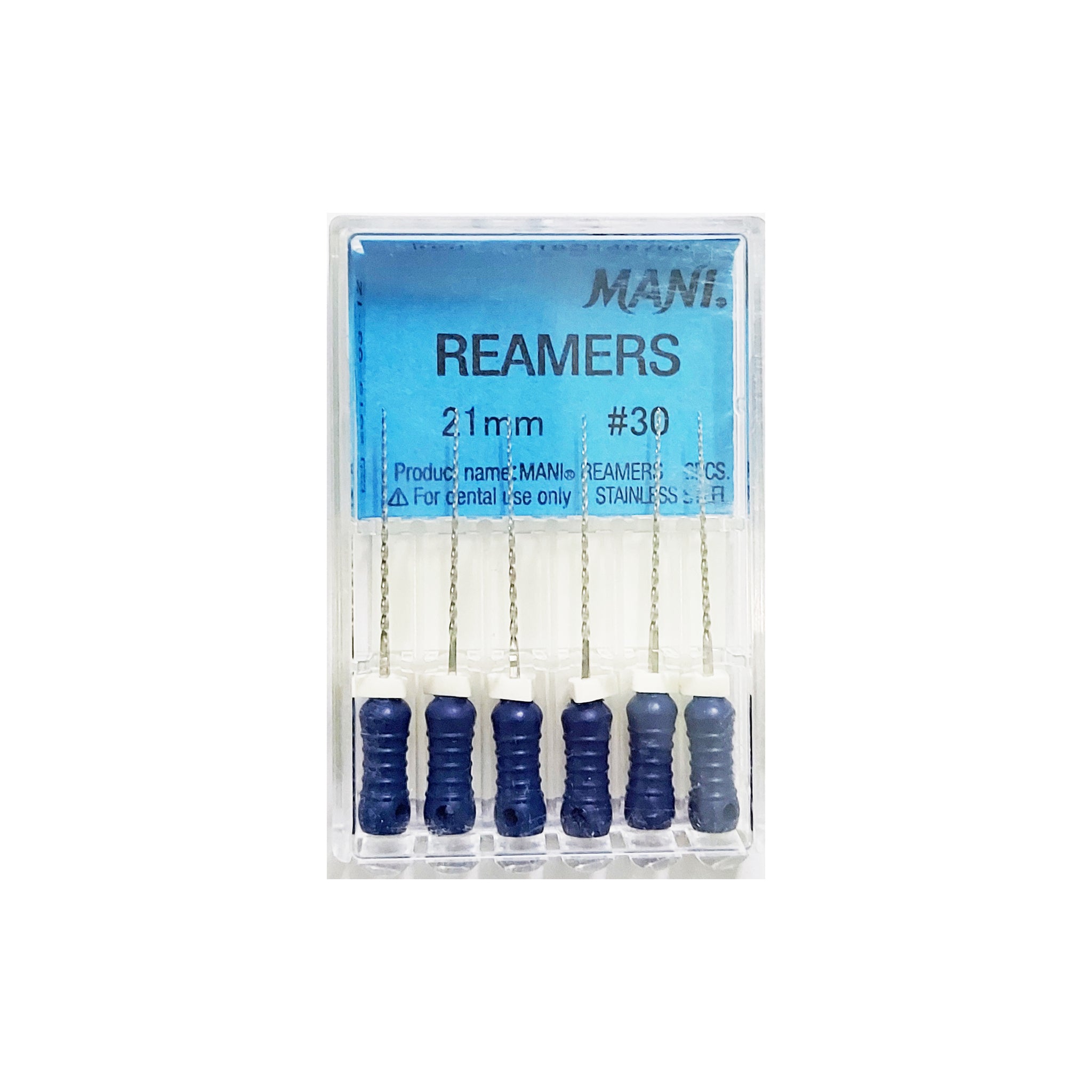 Mani Reamers 21mm -(Pack of 6) Dental Root Canal Endodontic Files