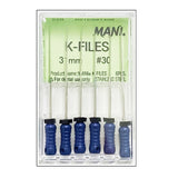 Mani Hand K Files 31mm (Pack of 6) / Dental Root Canal Endo Hand Files