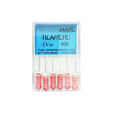 Mani Reamers 21mm -(Pack of 6) Dental Root Canal Endodontic Files