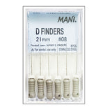 Mani D Finders 21mm (Pack of 6) Dental Root Canal Hand Files