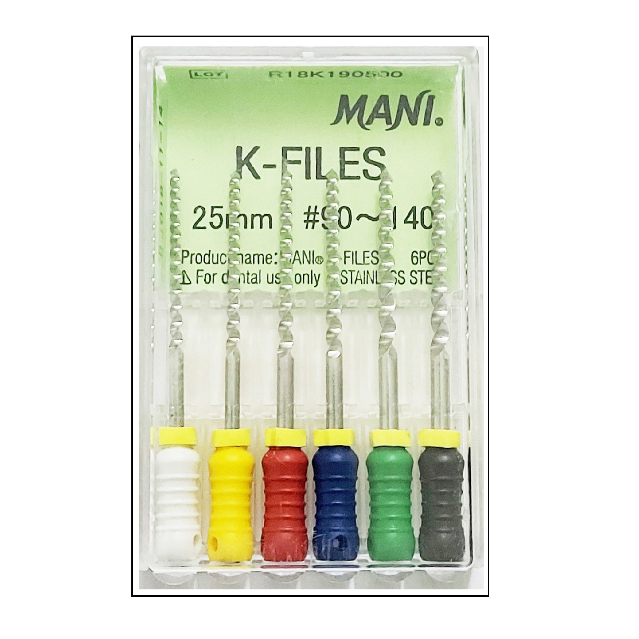 Mani K Files 25mm | Hand K-Files for Root Canal Treatment – Dental Prod