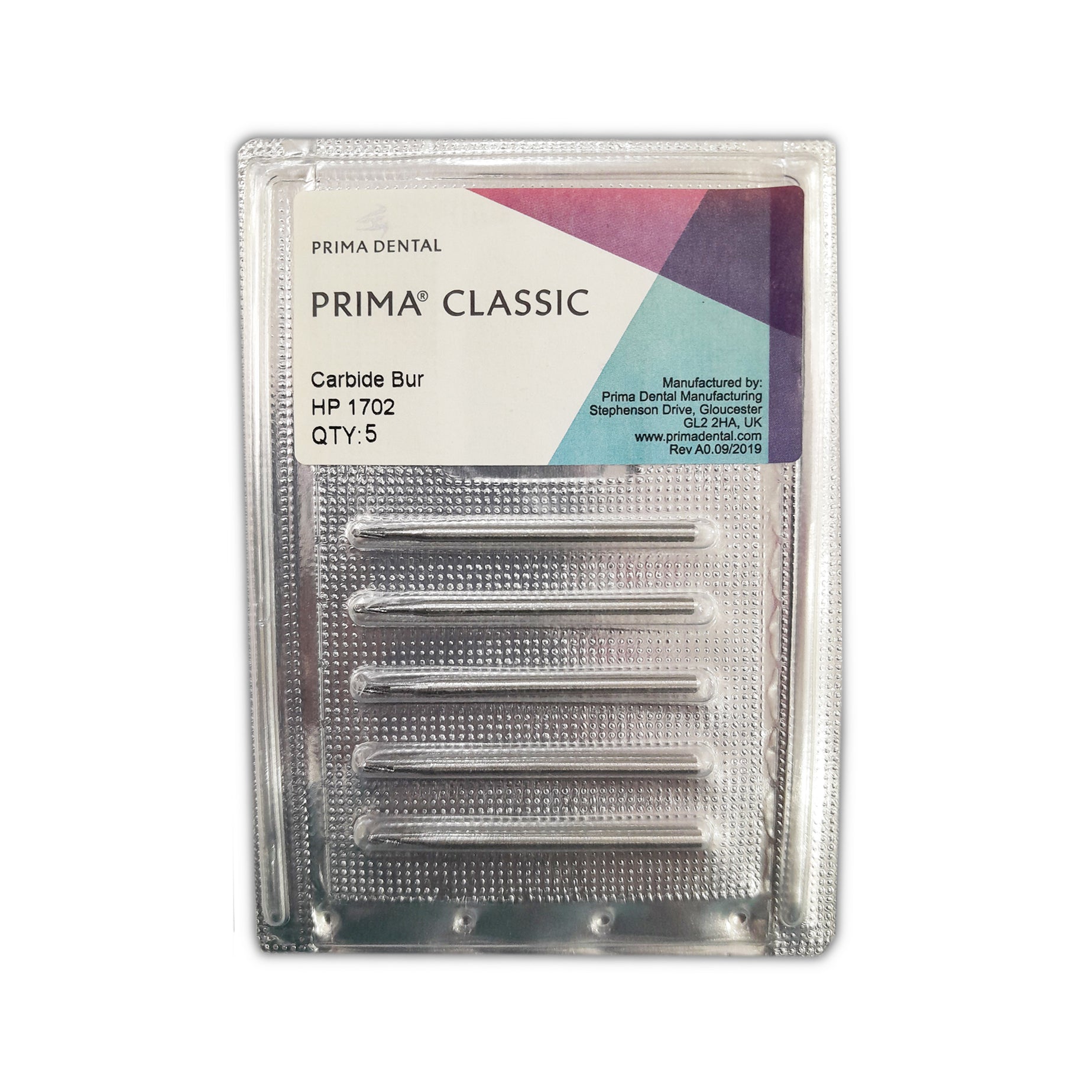 Prima Dental Domed Taper Fissure Cross Cut Straight-HP Carbide Burs (Pack of 5)