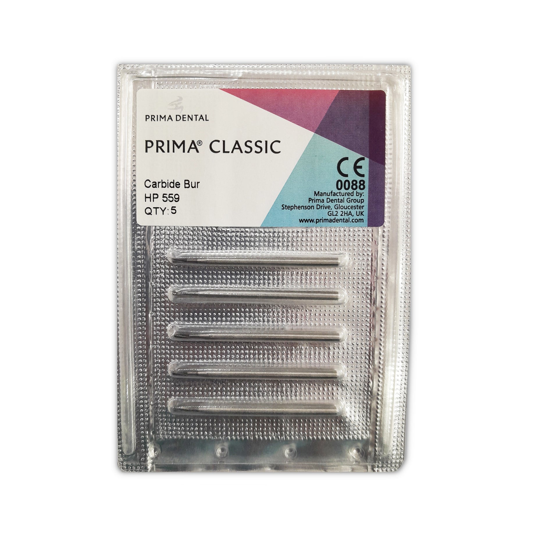Prima Dental Flat Fissure Cross Cut Straight-HP Carbide Burs (Pack of 5)