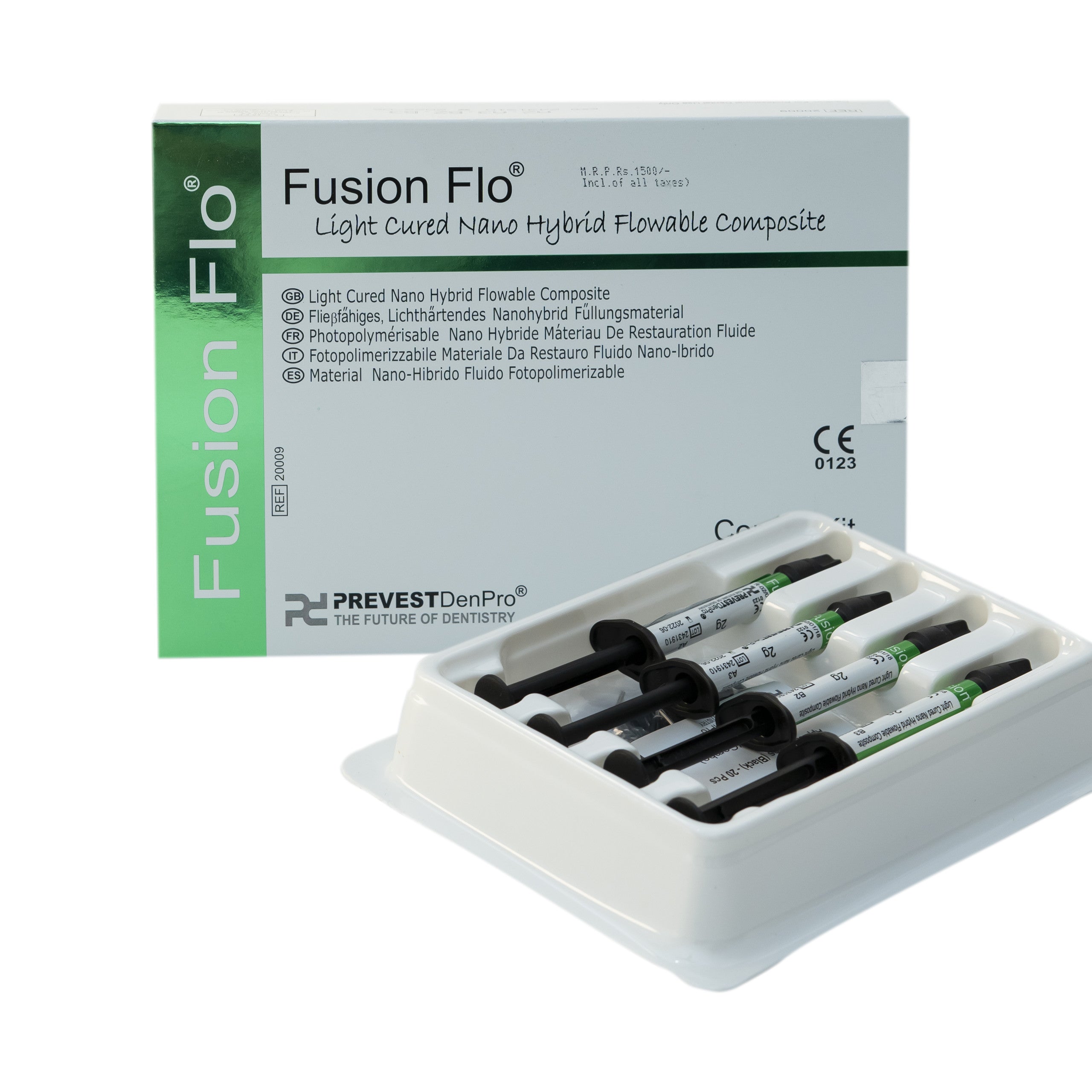 Prevest Fusion Flo Light-Cured Flowable Composite Economy 4x2g Pack