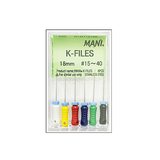 Mani Hand K Files 18mm -( Pack of 6 ) Dental Root Canal Endodontic Files