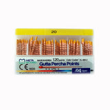Meta Gutta Percha Points - 4% Taper Dental Root Canal obturation Material