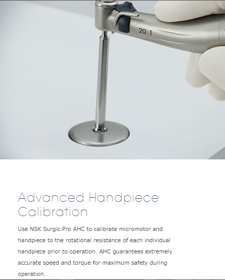 Nsk Surgic Pro Plus Implant Motor / Physiodispenser With Fiber Optic Handpiece